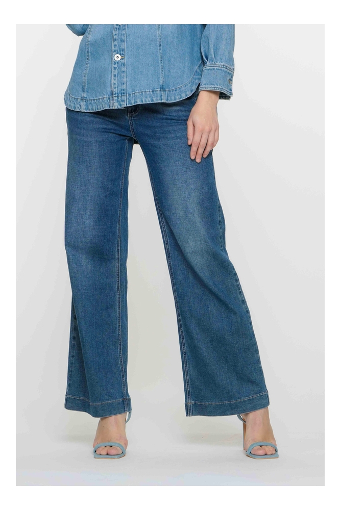 WIDE LEG JEANS 51000 10 811 Stonewash Denim