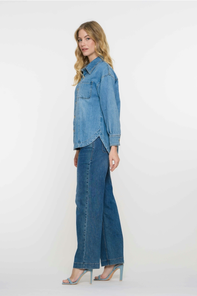 WIDE LEG JEANS 51000 10 811 Stonewash Denim