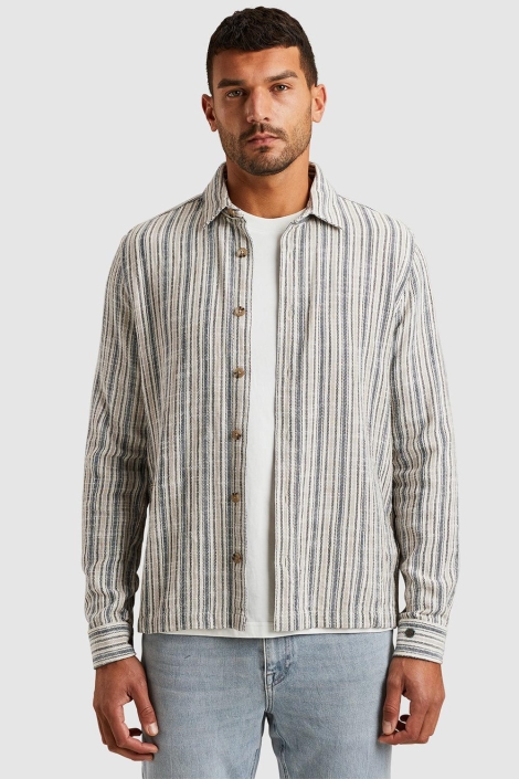 Cast Iron long sleeve shirt slub twill strip