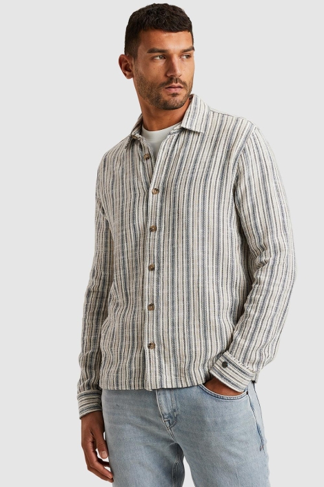 Cast Iron long sleeve shirt slub twill strip