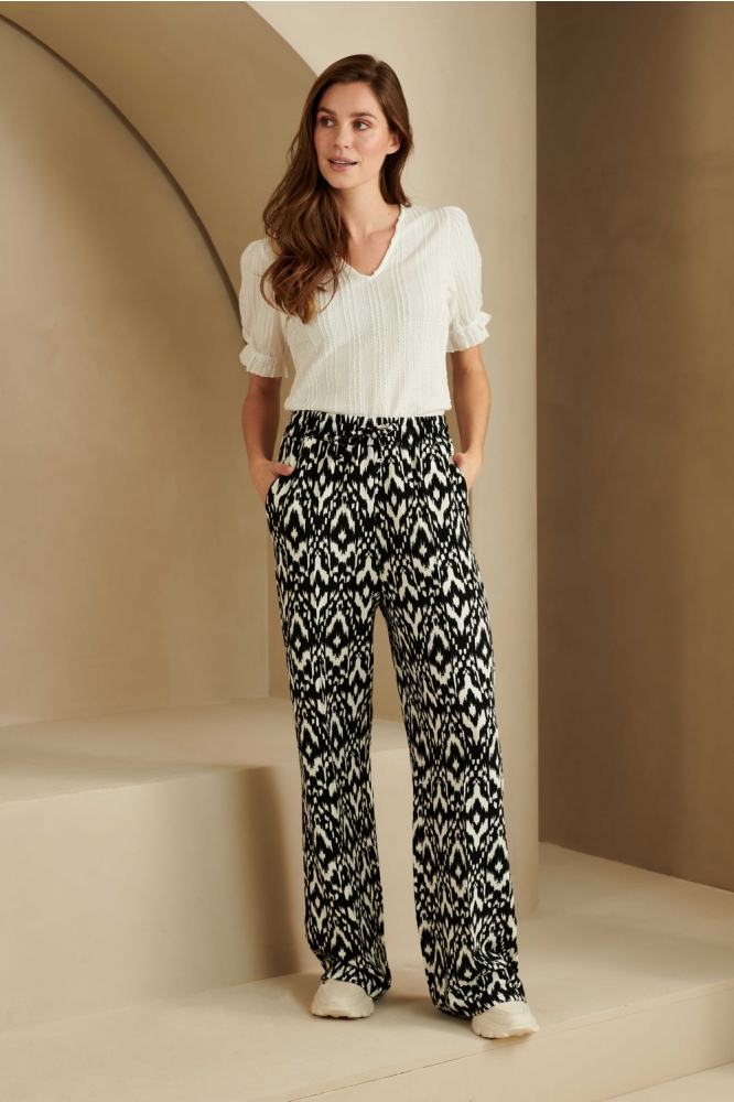 TROUSER NOVALEE PH34 625 black / white print