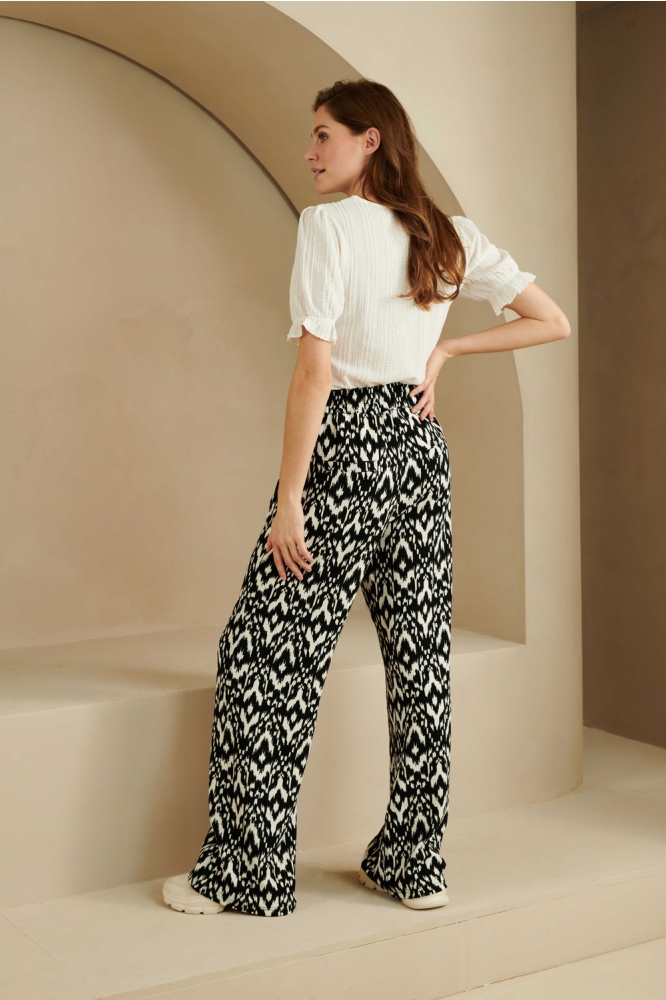 TROUSER NOVALEE PH34 625 black / white print