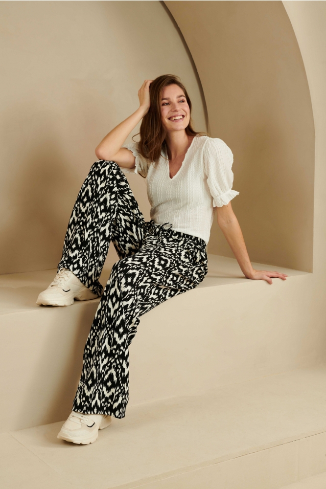 TROUSER NOVALEE PH34 625 black / white print