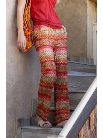 Geisha Broek PANTS ZIGZAG 41363 60 000705 - stone/pink/orange