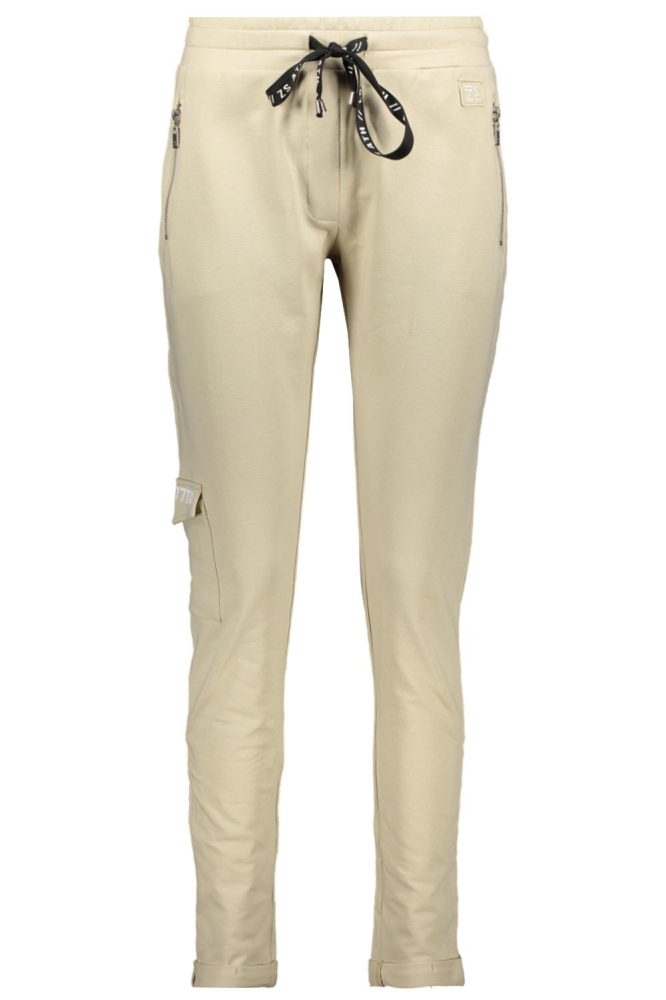 EDITH SPORTY TROUSER 242 0007/0016 SAND/WHIITE