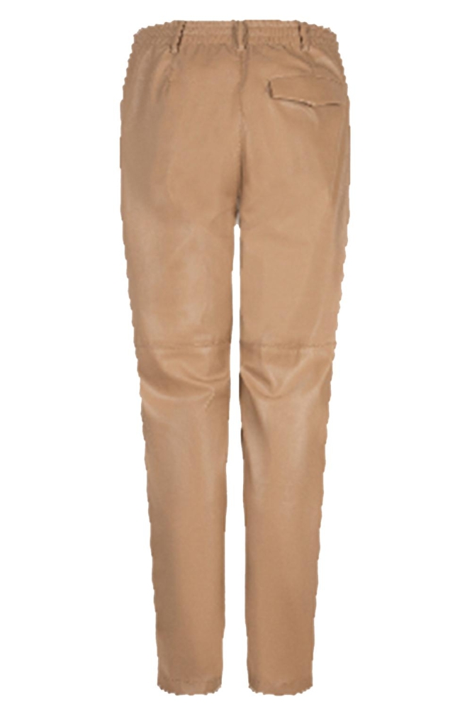 TROUSERS JOGGER VEGAN LEATHER W24 11704 180 sand