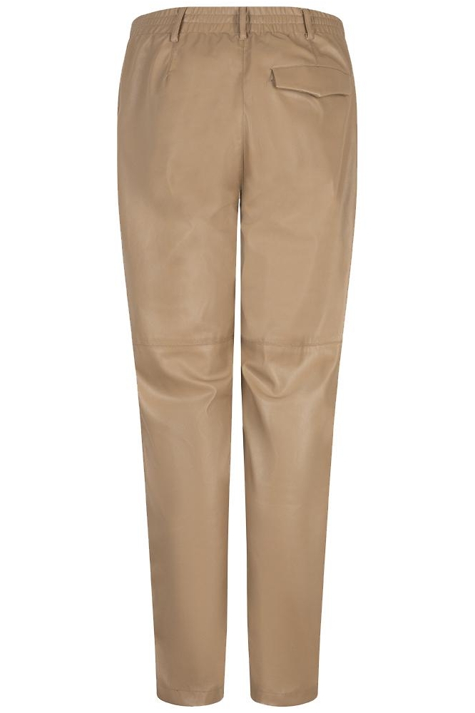 TROUSERS JOGGER VEGAN LEATHER W24 11704 180 sand