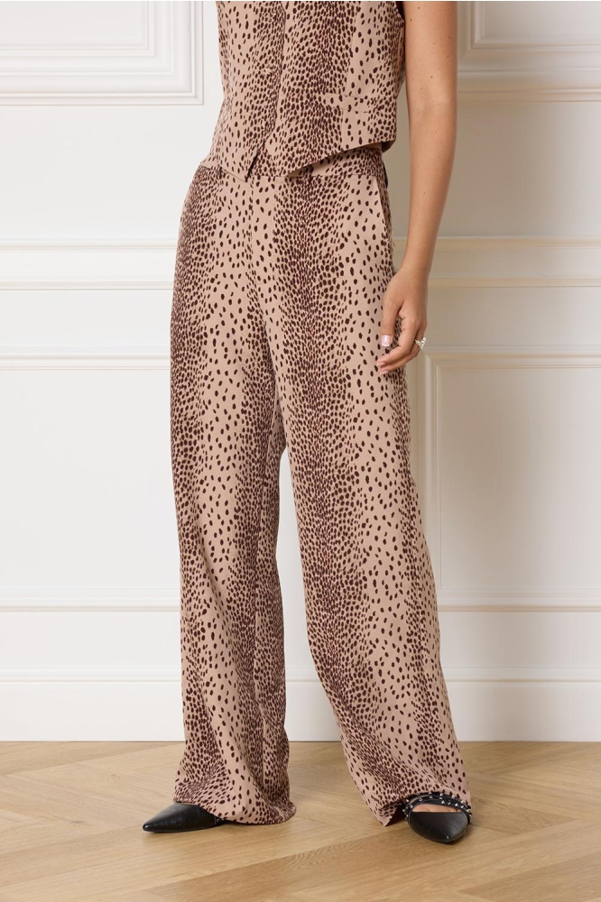 PUCK LADIES WOVEN LEOPARD PANTS R2407159442 850 LEOPARD