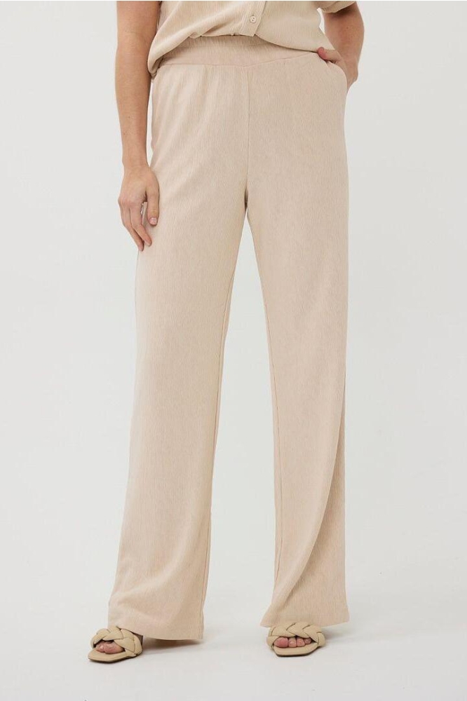 TROUSERS FANCY CRINKLE SP25 30017 168 light sand