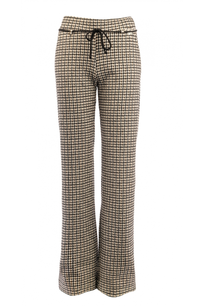 ROMEE TROUSER PIED DE POULE 00TQ148UZ BEIGE BLACK BROWN