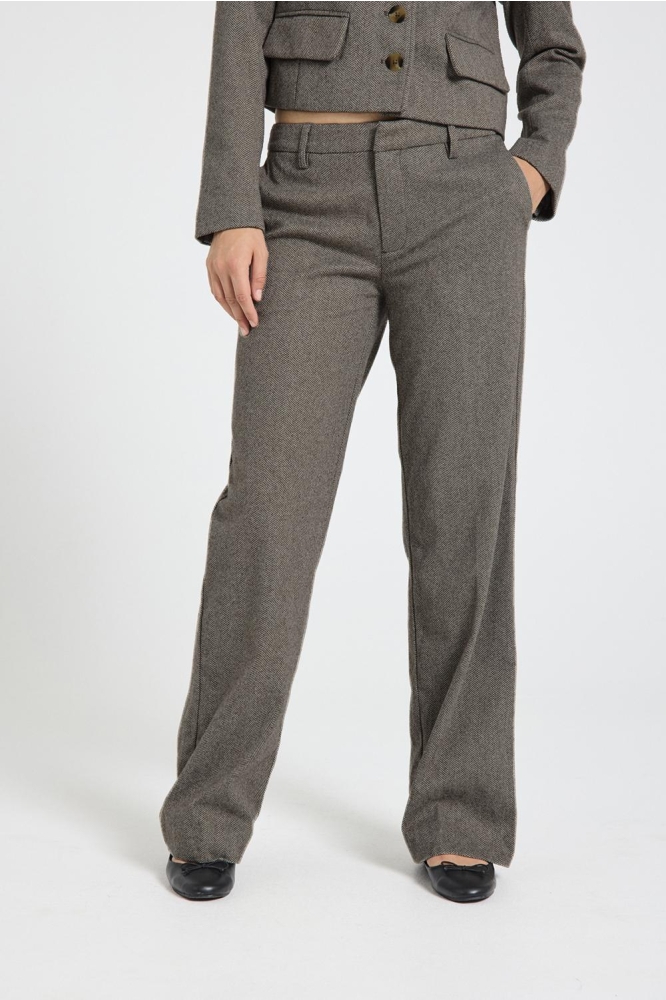 FQSILLEN PANT 203176 LIGHT GREY MEL W CHARCOAL MEL