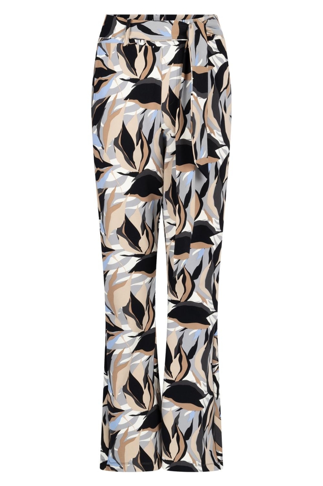 BIBA PRINTED TRAVEL TROUSER 244 1195 GREY/BLUE