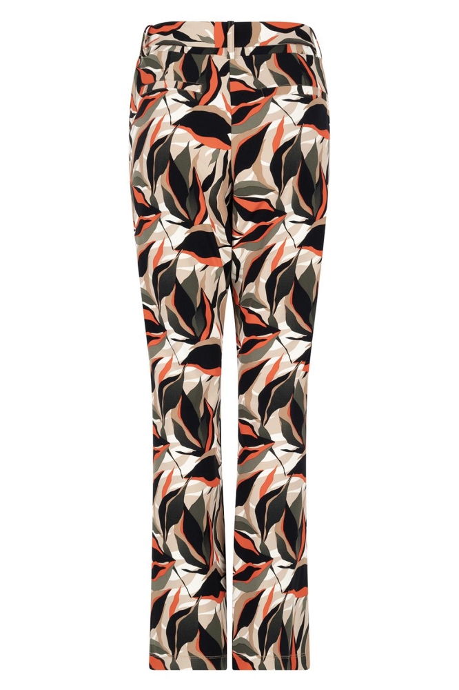 BIBA PRINTED TRAVEL TROUSER 244 1190 REDCLAY/CAMEL