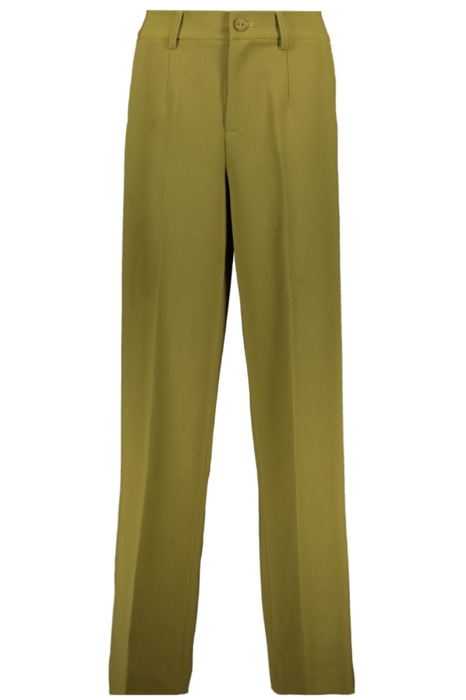 TROUSER WIDE ELASTIC CITY F24 10547 MOSS GREEN