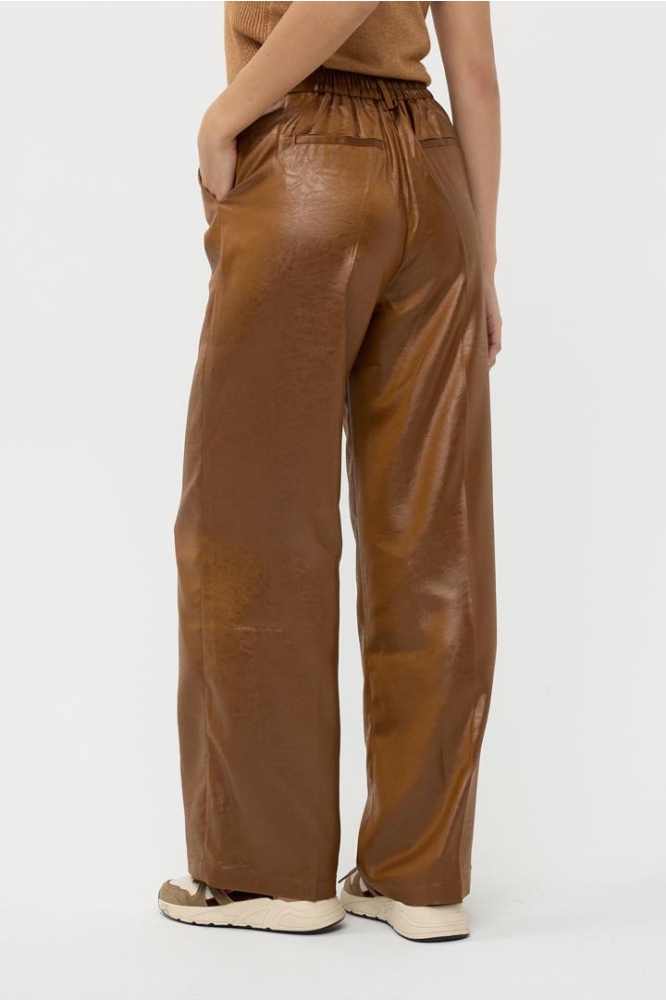 TROUSER METALLIC EM F24 10557 BRANDY