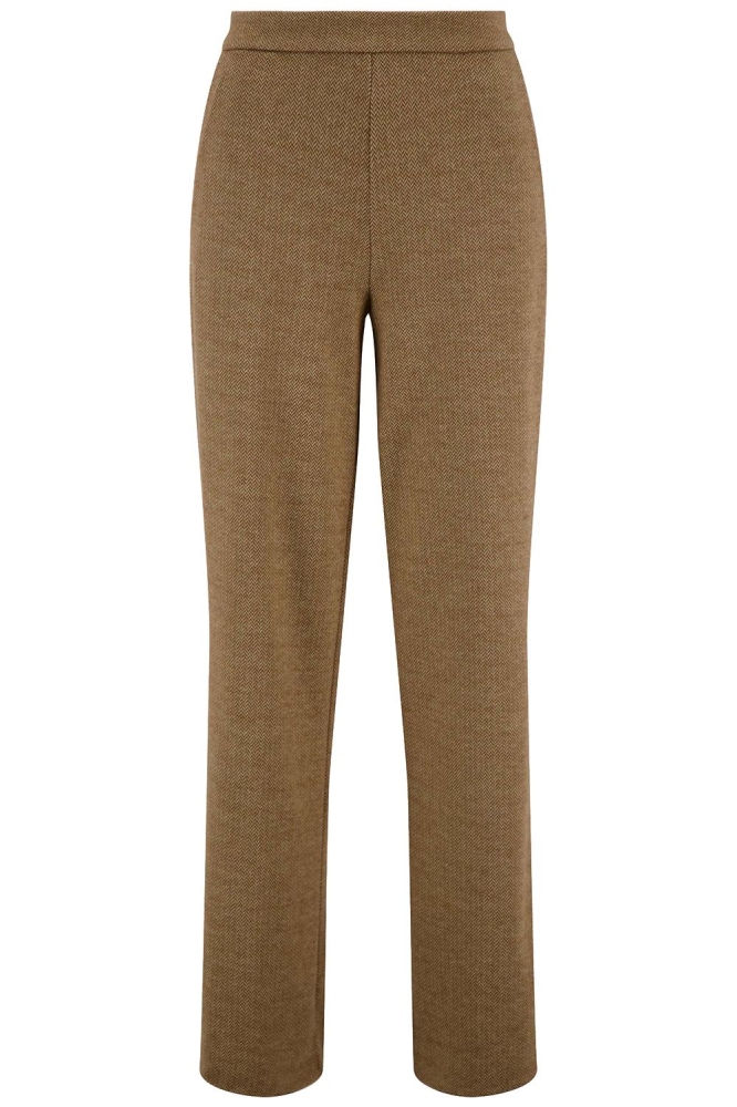 BROEK MET VISGRAAT STRUCTUUR 0303 026 BEIGE