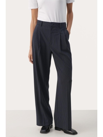 Part Two Broek CHERRAPW PA 30309027 303291 DARK NAVY PINSTRIPE