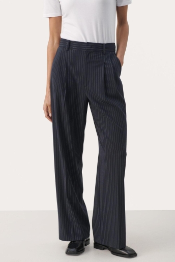 Part Two Broek CHERRAPW PA 30309027 303291 DARK NAVY PINSTRIPE