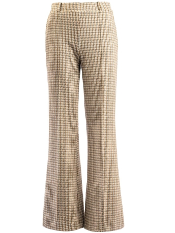 I-coni-K Broek ILZE PIED DE POULE 24FW P275 01 715 LIGHT GREY SAND