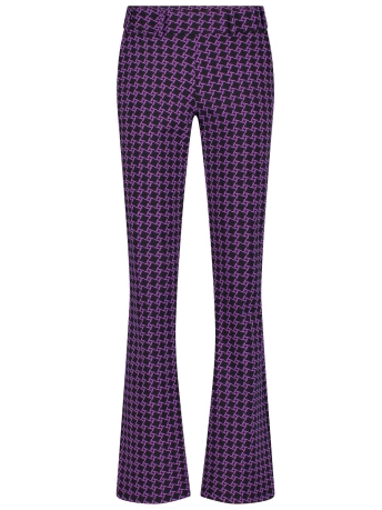 Lady Day Broek POPPY FLARED L12 495 2196 TWILIGHT CHECK PRINT