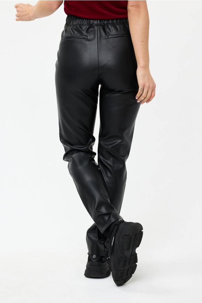 TROUSERS TREGGING VEGAN LEATHER F24 11512 000 black