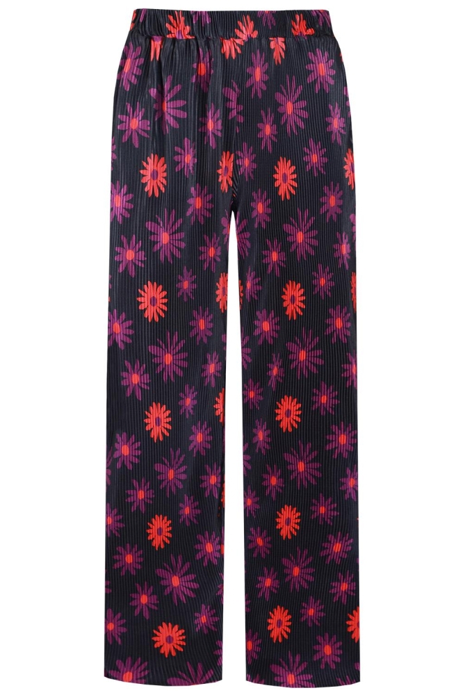 MELANIE PANTS 24WQF02 001807 BLACK/GRAPE PURPLE