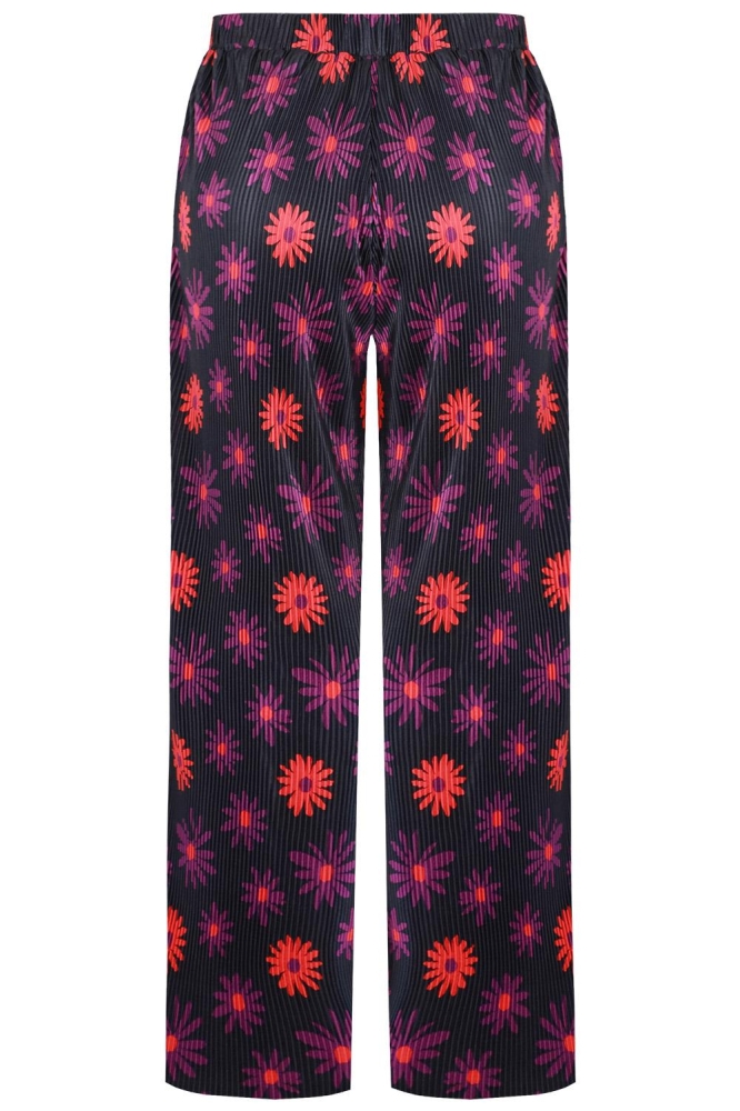 MELANIE PANTS 24WQF02 001807 BLACK/GRAPE PURPLE