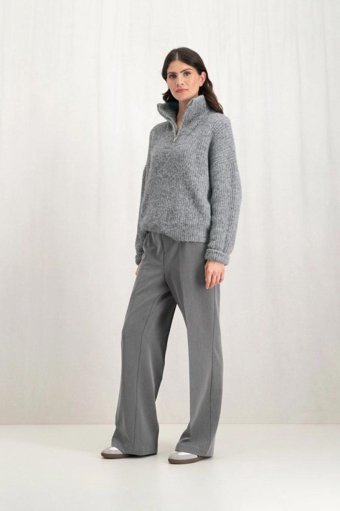 JENNA PANTS OW24 12 2302 Light grey stripe