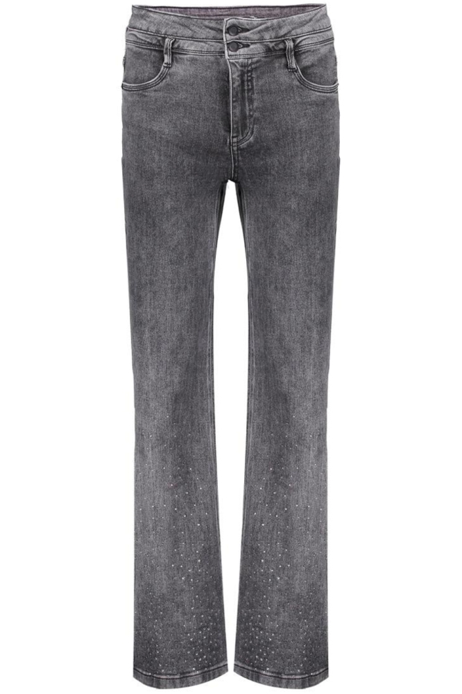 WIDE JEANS MET STRASS STEENTJES 41800 10 805 grey denim