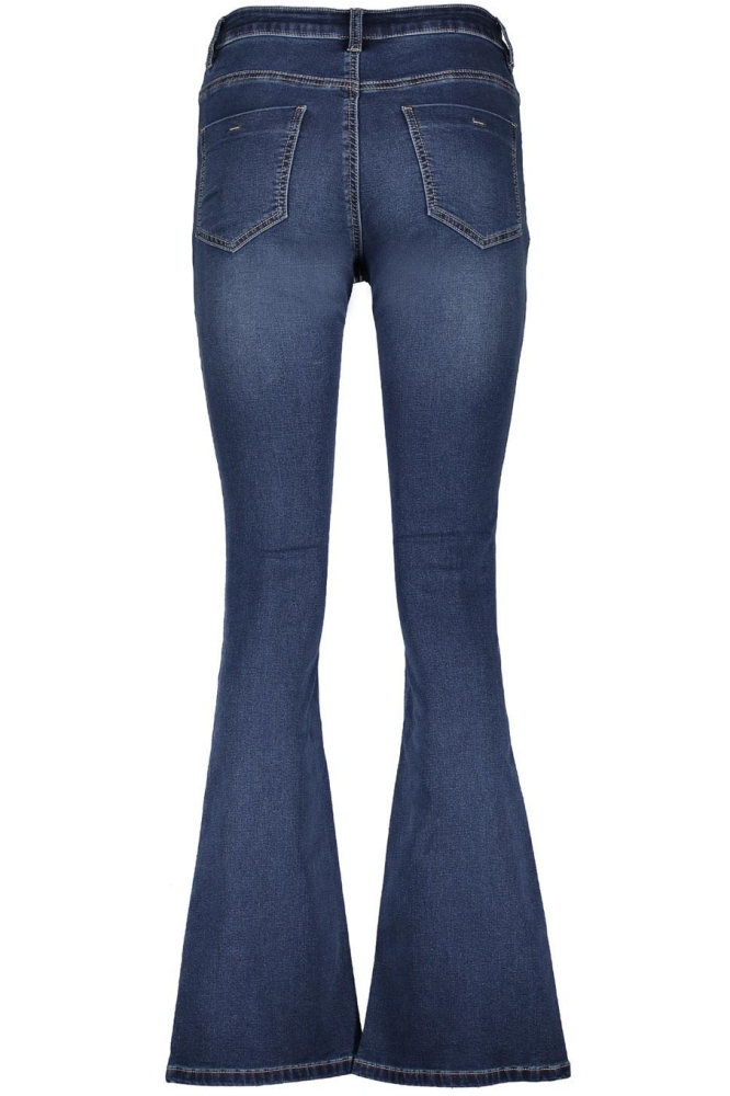 FLARED JEANS MET OPGESTIKTE ZAKKEN 41810 10 625 blue stone denim