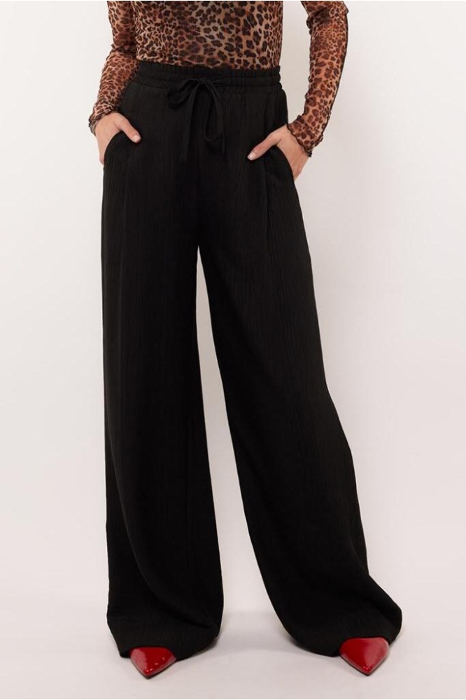 LESLIE PANTS 25VQF24 001 BLACK