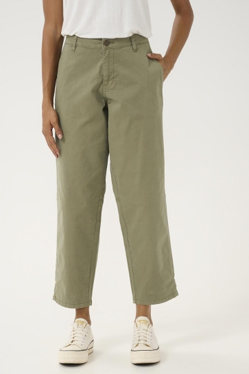 Culture Broek CUALLY BRITA CROPPED PANTS 50111452 180521 BURNT OLIVE