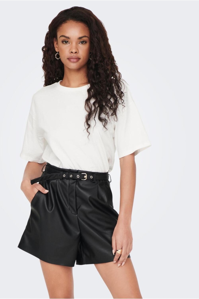 ONLHEIDI FAUX LEATHER SHORTS NOOS O 15275421 BLACK