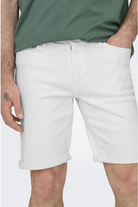 Only & Sons onsply white 9297 azg dnm shorts no