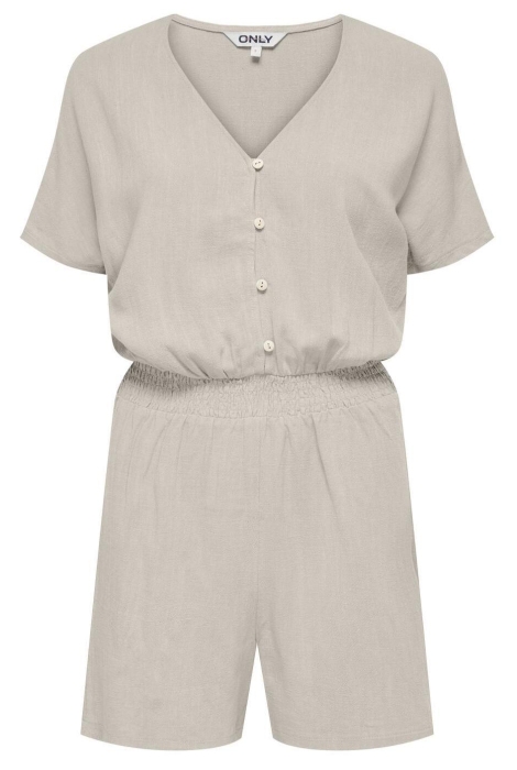 Only onlsiesta s/s linen bl playsuit pnt