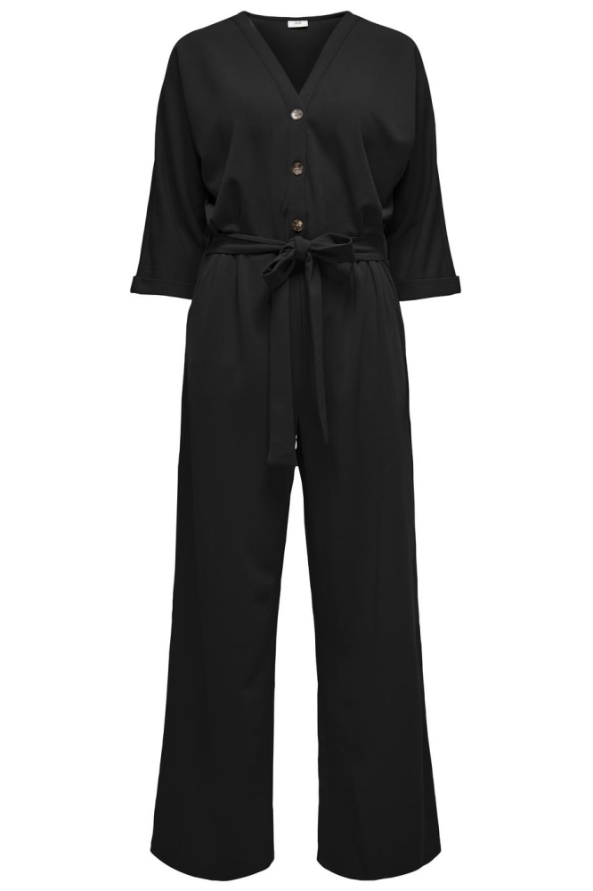 JDYGEGGO LIFE 3/4 BUTTON JUMPSUIT J 15328895 BLACK