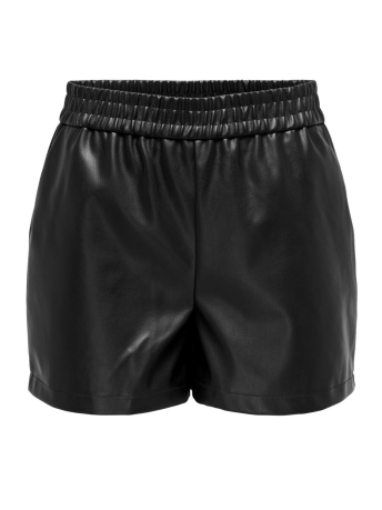 Jacqueline de Yong Broek JDYALAIA MW FAUX LEATHER SHORTS PNT 15328310 Black