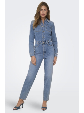 Only Broek ONLBELIEVE L/S DNM JUMPSUIT L ANK C 15326847 Medium Blue Denim