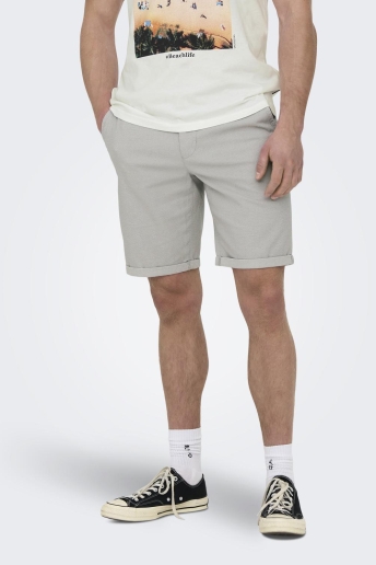 Only & Sons Broek ONSPETER DOBBY 0058 SHORTS NOOS 22028336 Limestone