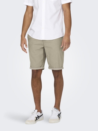 Only & Sons Broek ONSPETER DOBBY 0058 SHORTS NOOS 22028336 Fallen Rock