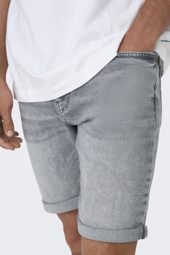 Only & Sons Broek ONSPLY MGD 8774 TAI DNM SHORTS NOO 22028774 Medium Grey Denim