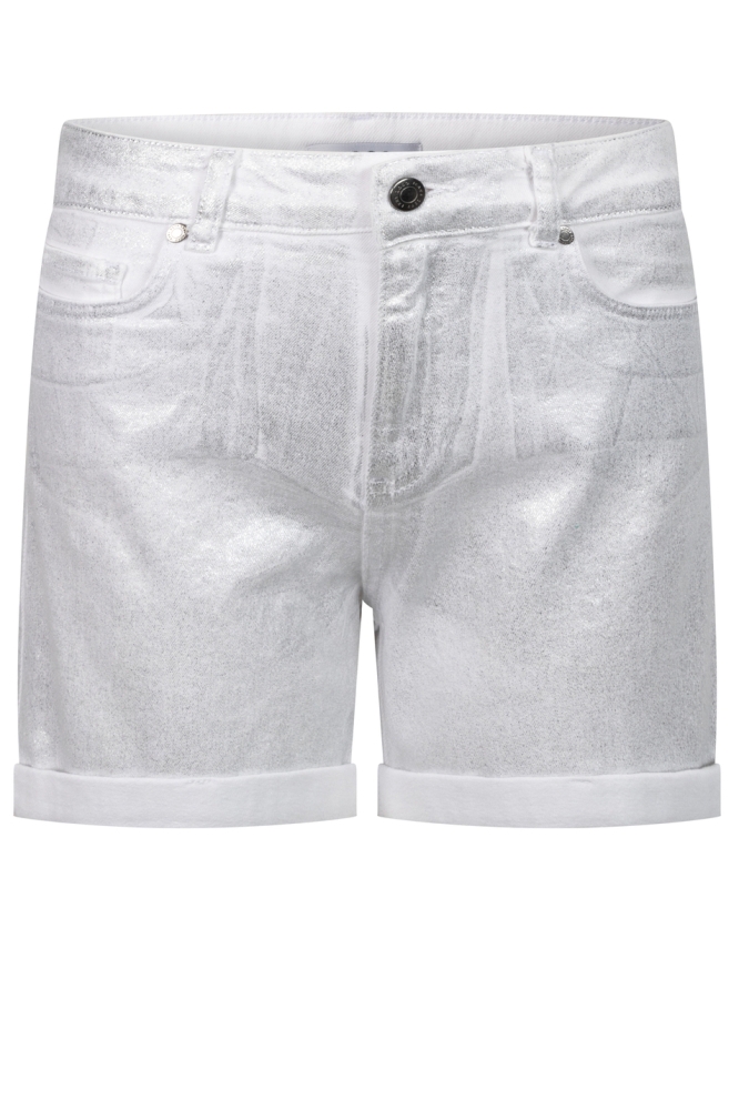 RUBY COATED JEANS SHORTS 242 0016 WHITE