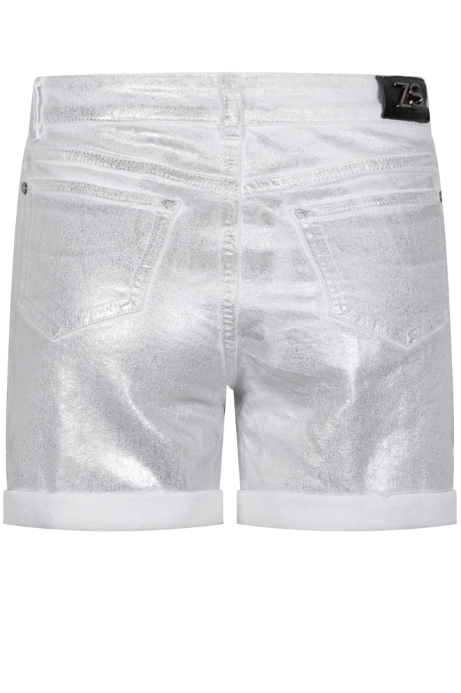 RUBY COATED JEANS SHORTS 242 0016 WHITE