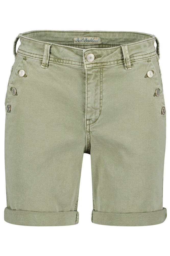 BIBETTE SHORT COLOURED DENIM SRB4229 268 TEAGREEN