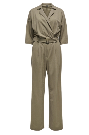 Only Broek ONLJANY 3/4 V-NECK JUMPSUIT JRS 15343489 Walnut