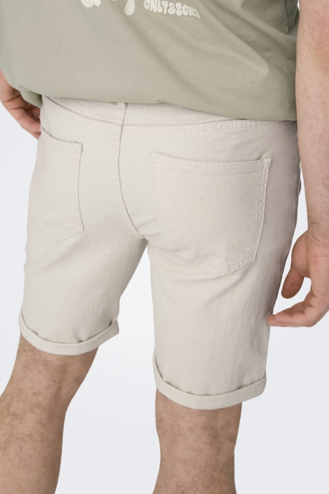 Only & Sons onsply ecru 9296 azg dnm shorts