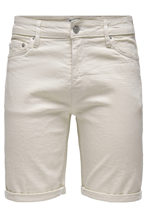 Only & Sons onsply ecru 9296 azg dnm shorts