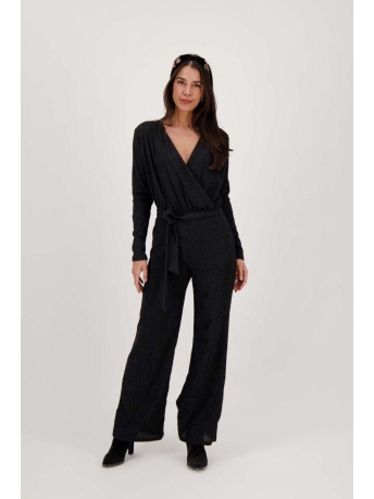 Zusss Broek JUMPSUIT VAN CRINKLE STOF 0303 041 0000 ZWART