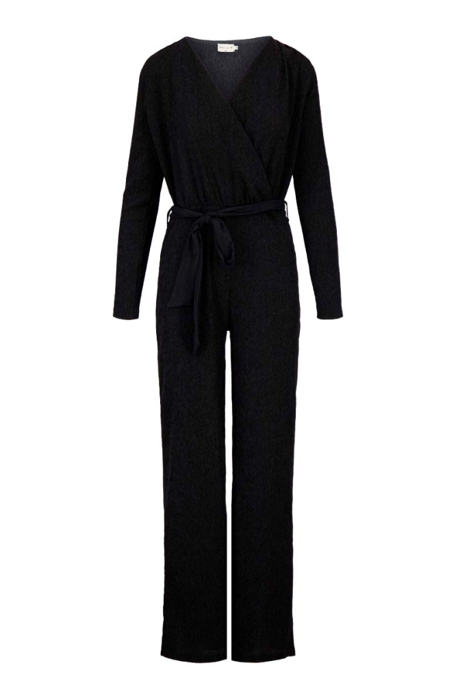 JUMPSUIT VAN CRINKLE STOF 0303 041 0000 ZWART