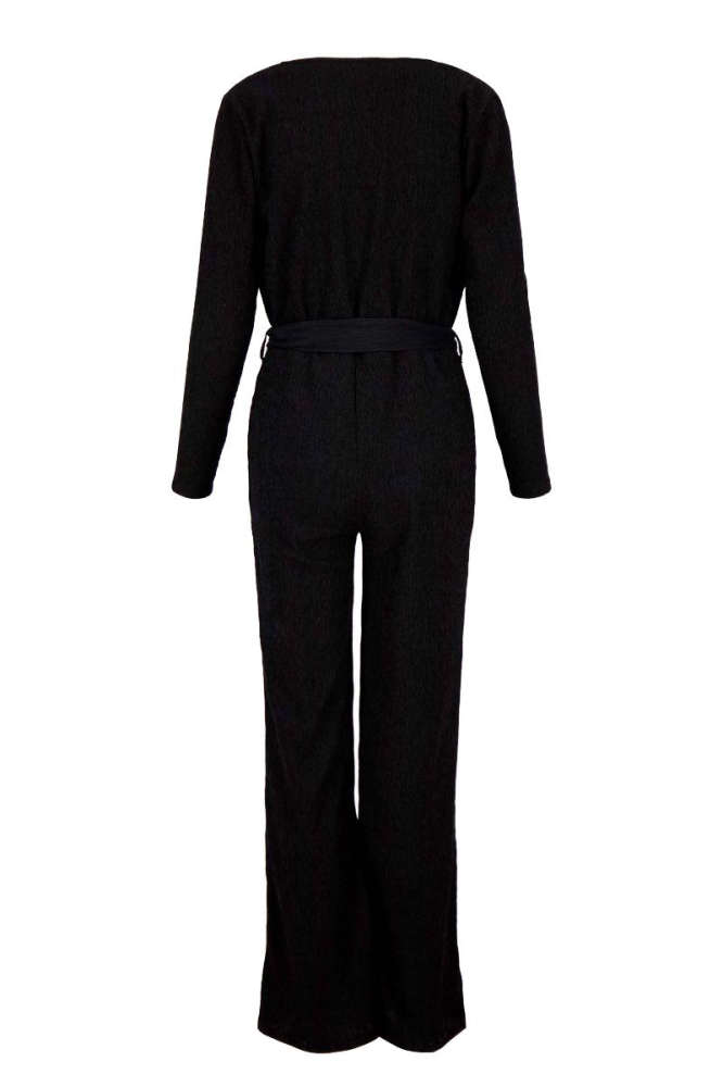 JUMPSUIT VAN CRINKLE STOF 0303 041 0000 ZWART